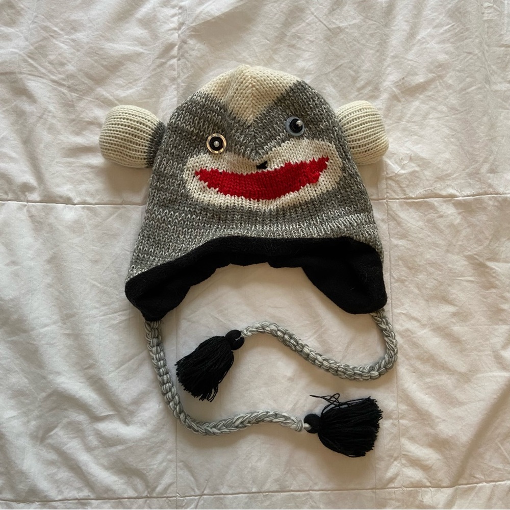2/$20 Knit Sock Monkey Hat